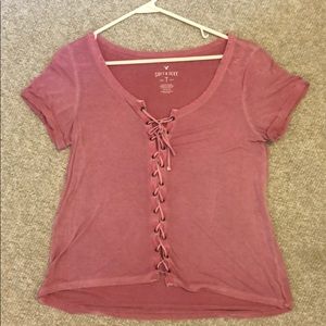 American Eagle Soft & Sexy Lace-Up Top